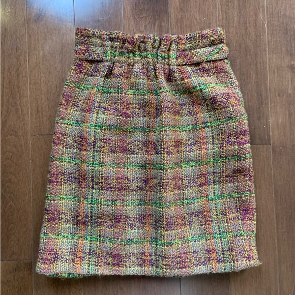 Colourful cotton/wool blend tweed pencil skirt - Picture 2 of 6